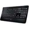 Tastatura Logitech Wireless K800, White LED, USB, Layout US International, Black