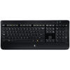 Tastatura Logitech Wireless K800, White LED, USB, Layout US International, Black