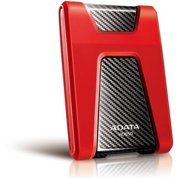 Hard Disk Extern A-DATA DashDrive Durable HD650, 1TB, 2.5 inch, USB 3.1, Red