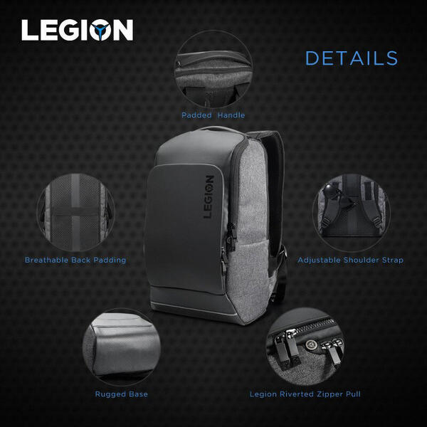 Rucsac Notebook Lenovo 15.6 inch Recon Legion Black - Grey