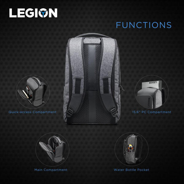 Rucsac Notebook Lenovo 15.6 inch Recon Legion Black - Grey