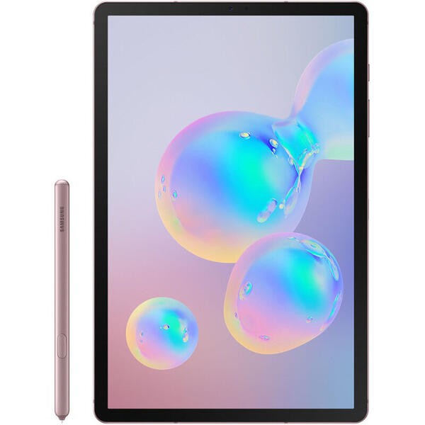 Tableta Samsung SM-T865 Galaxy Tab S6 (2019), 10.5 inch Multi-touch, Snapdragon 855 Octa Core 2.8GHz, 6GB RAM, 128GB, Wi-Fi, Bluetooth, 4G, GPS, Android 9.0, Rose Blush
