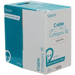 Cablu retea Spacer FTP cat5E, Cupru, Rola 305m
