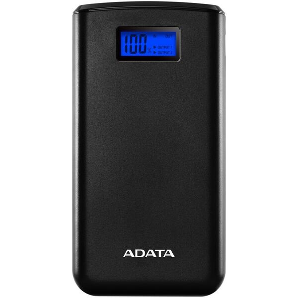 Baterie externa A-DATA S20000D, 20000mAh, 2x USB, Black