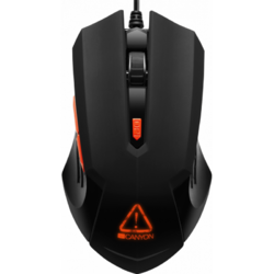 Mouse gaming Canyon Star Raider RGB, USB, Negru-Portocaliu