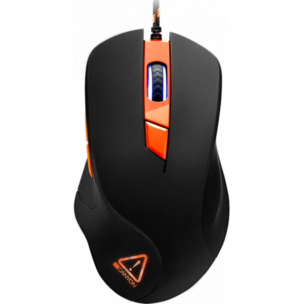 Mouse gaming Canyon Eclector RGB, USB, Black-Orange