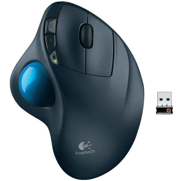 Mouse Logitech M570 Trackball, USB wireless, Blue