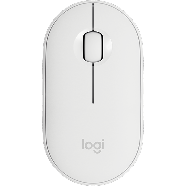 Mouse Logitech Pebble M350, Wireless, Bluetooth, Alb