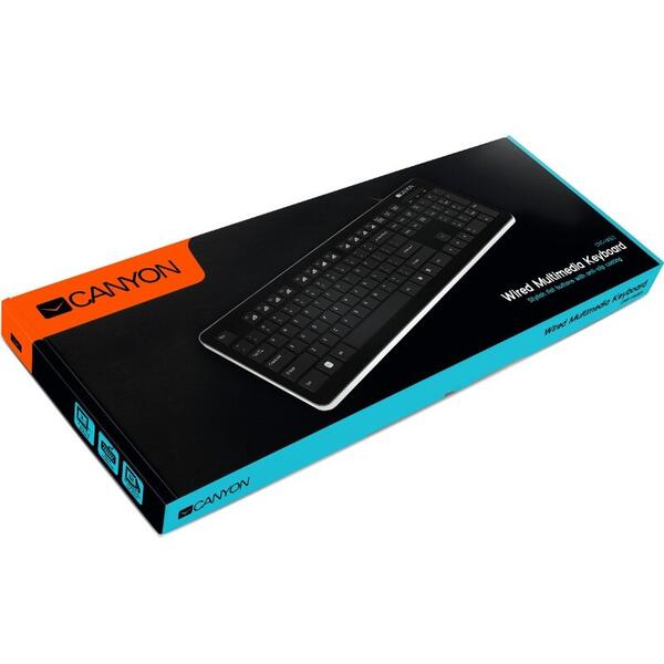 Tastatura Canyon CNS-HKB3-US, USB, Black