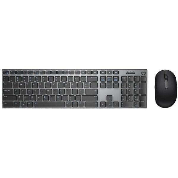 Kit Tastatura si Mouse Dell KM717, Bluetooth, Negru/Gri