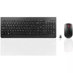 Kit Tastatura si Mouse Lenovo Essential Wireless, USB, Black