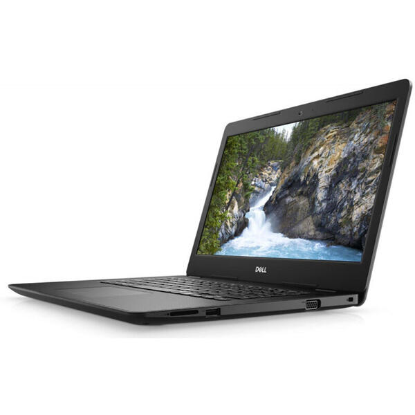 Laptop Dell Vostro 3490, Intel Core i5-10210U, 14" Full HD, 8GB DDR4, 256GB SSD, Intel UHD Graphics, Linux, Negru, 3Yr CIS