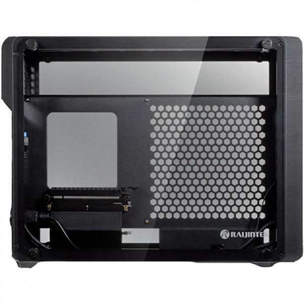 Carcasa RAIJINTEK Ophion EVO, Tempered Glass, Mini ITX, Fara sursa, Negru