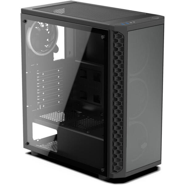 Carcasa Silentium PC Signum SG1X TG RGB, Tempered Glass, MiddleTower, Fara sursa, Negru