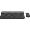 Kit Tastatura si Mouse Logitech Wireless MK470, USB, Graphite