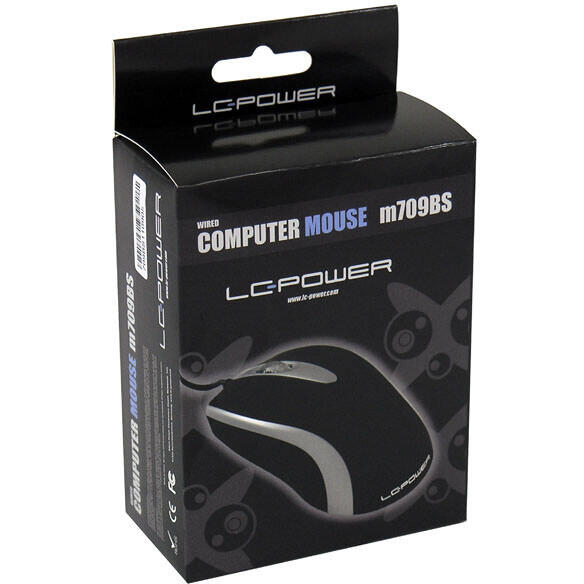 Mouse LC-Power M709BS, USB, Black