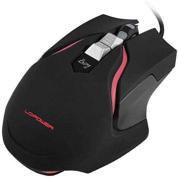 Mouse LC-Power M715B, USB, Black