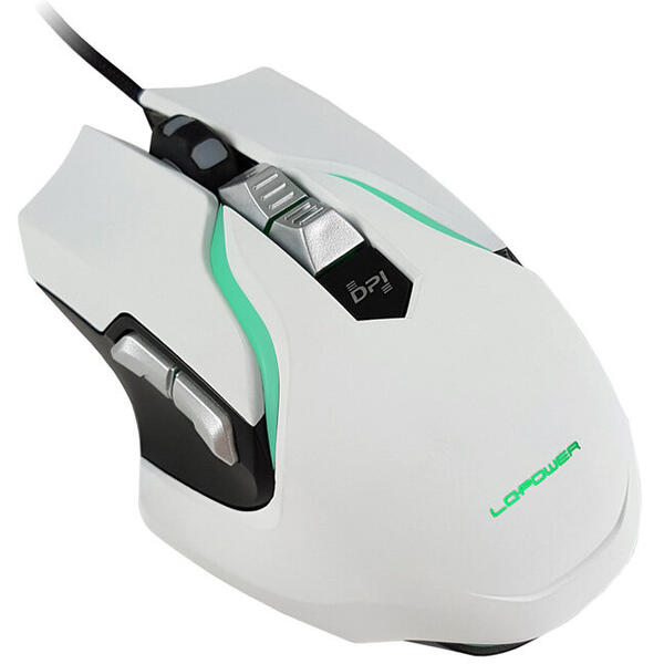 Mouse LC-Power LC-M715W, USB, White