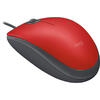 Mouse Logitech M110 Silent, USB, Red