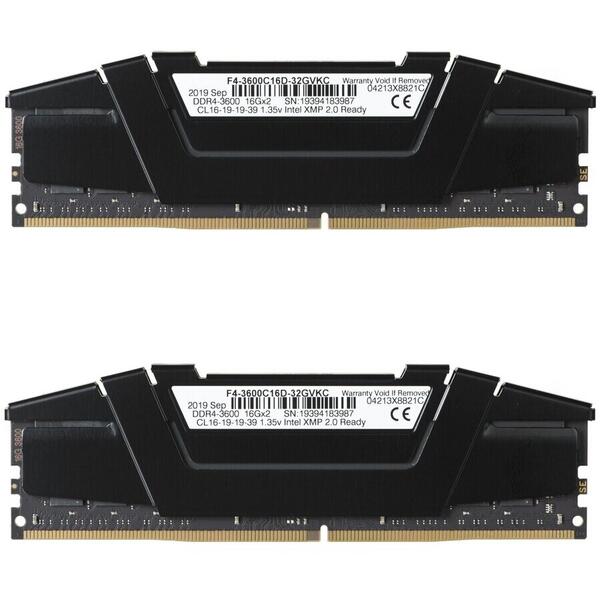 Memorie G.Skill Ripjaws V 32GB (2x16GB) DDR4-3600MHz CL16 1.35V Dual Channel Kit