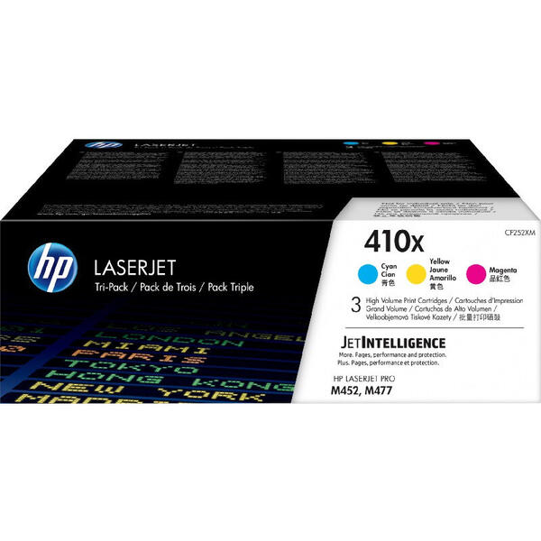 HP 410X 3-Pack Cyan, Magenta, Yellow