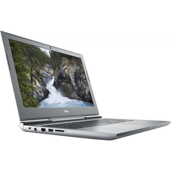Laptop Dell Vostro 7580, 15.6'' FHD, Intel Core i7-8750H, 16GB DDR4, 1TB + 256GB SSD, GeForce GTX 1060 6GB, Linux, Platinum Silver
