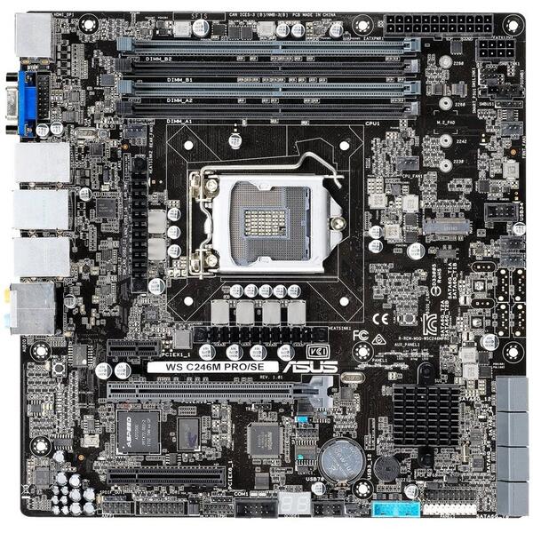 Placa de baza server Asus WS C246MPRO/SE, Socket 1511, U-ATX