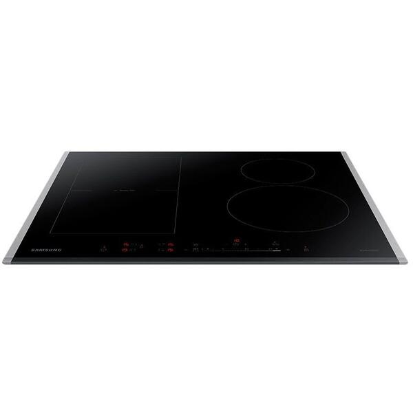 Plita Samsung NZ64H57477K, Inductie, 2 zone de gatit+Flex Zone, Touch Control, 7.2 kW, Negru