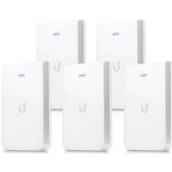 UniFi AC In-Wall UAP-AC-IW, 802.11 a/b/g/n/ac, 3 x RJ-45, 300Mbps + 867Mbps Pachet 5 buc