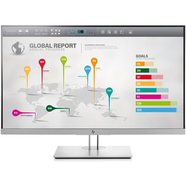 Monitor LED HP EliteDisplay E273q, 27 inch QHD, 5 ms, Gray, 60Hz