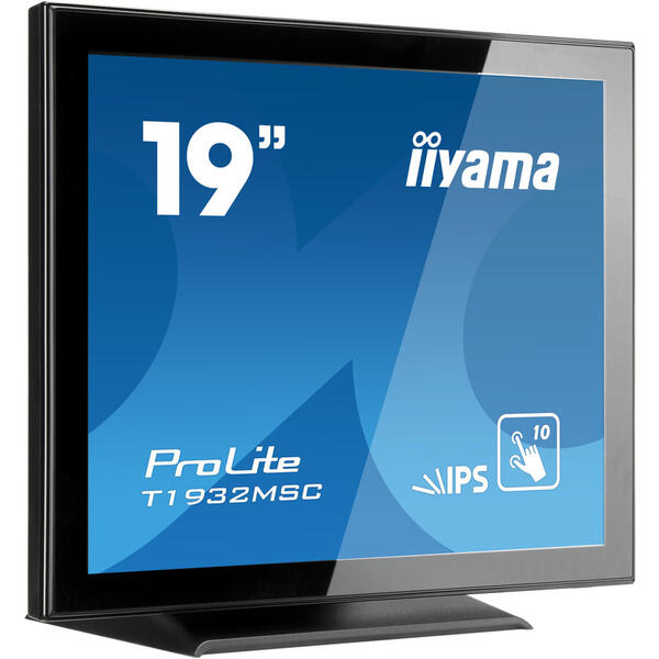 Monitor LED IIyama PROLITE T1932MSC-B5X, 19 inch, Touch, 14 ms, Black