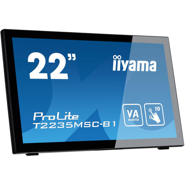 Monitor LED IIyama PROLITE T2235MSC-B1, 21.5 FHD Touch, 6 ms, Black