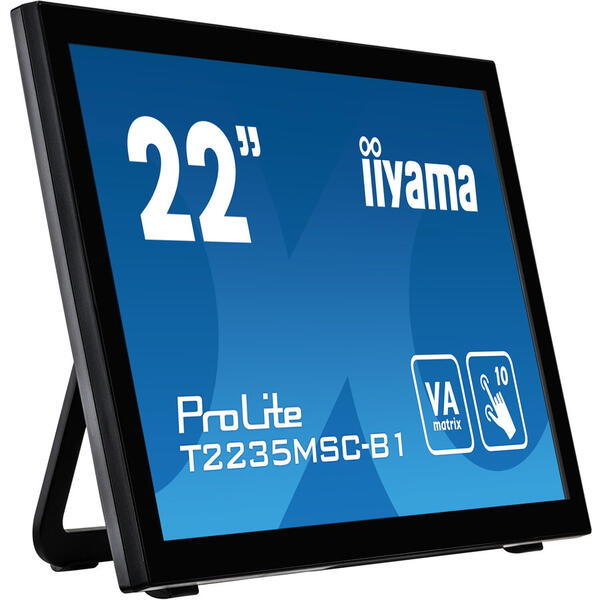 Monitor LED IIyama PROLITE T2235MSC-B1, 21.5 FHD Touch, 6 ms, Black