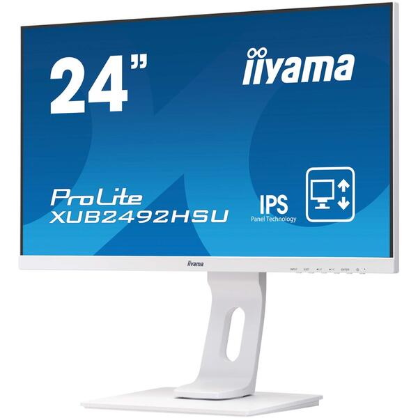 Monitor LED IIyama PROLITE XUB2492HSU-W1, 23.8" FHD, 4 ms, White