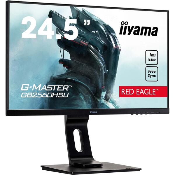 Monitor LED IIyama G-MASTER GB2560HSU-B1, 24.5" FHD, 1 ms, Black, 144 Hz