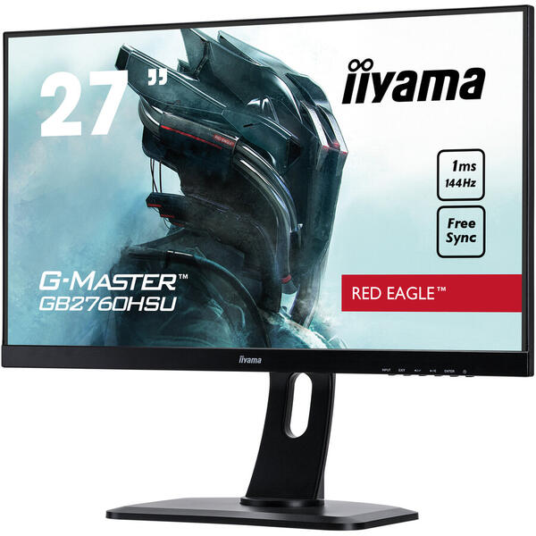 Monitor LED IIyama G-MASTER GB2760HSU-B1, 27" FHD, 1 ms, Black, 144 Hz