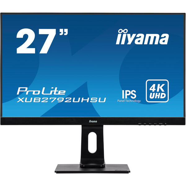 Monitor LED IIyama PROLITE XUB2792UHSU-B1, 27" 4K UHD, 4 ms, Black