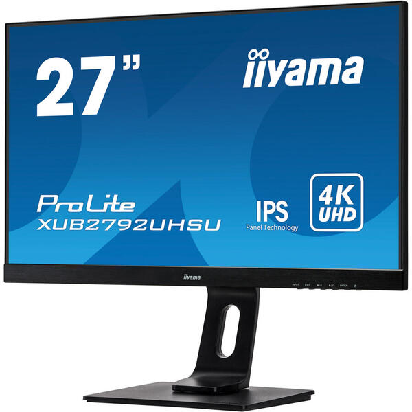 Monitor LED IIyama PROLITE XUB2792UHSU-B1, 27" 4K UHD, 4 ms, Black