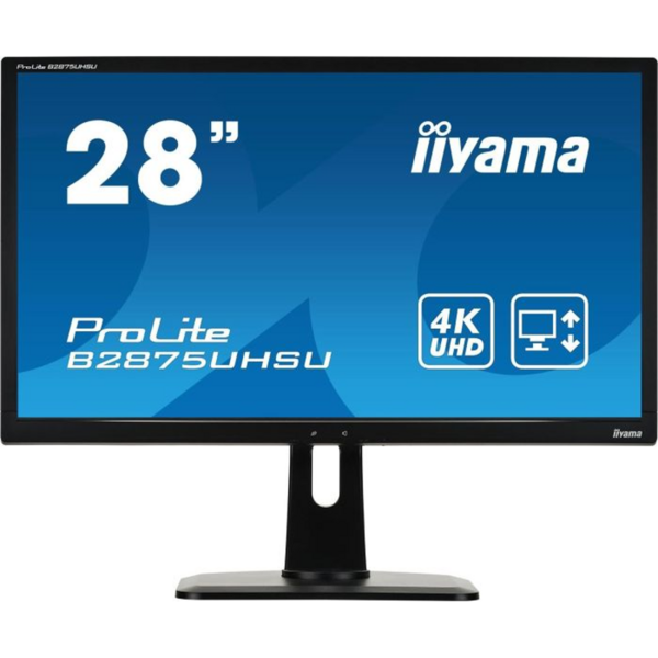 Monitor LED IIyama PROLITE B2875UHSU-B1, 28 inch 4K, 1 ms, Black, FreeSync, 60Hz