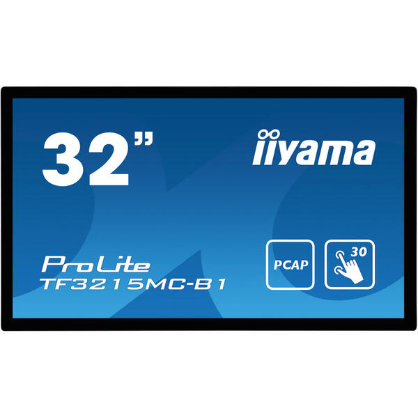 Monitor LED IIyama PROLITE TF3215MC-B1, 31.5" FHD Touch, 8 ms, Black