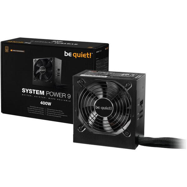 Sursa be quiet! System Power 9 CM, Certificare 80+ Bronze, Semi Modulara, 400W