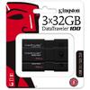 Memorie USB Kingston DataTraveler 100 G3, 32GB, USB 3.0, Black, 3 Pieces