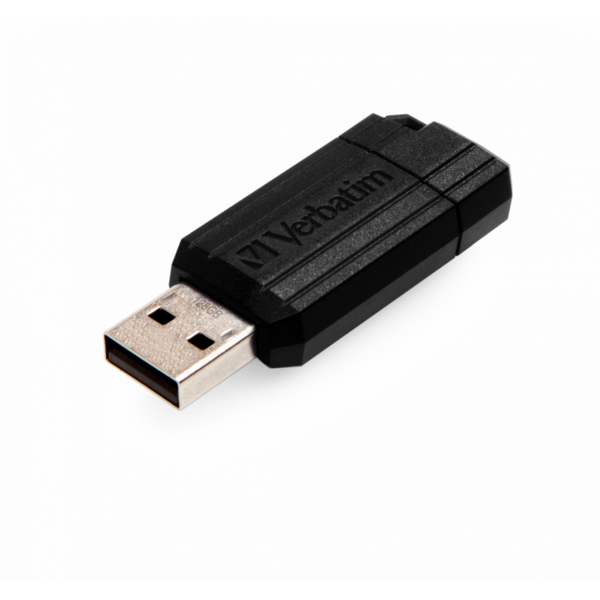 Memorie USB Verbatim PinStripe, 128GB, USB 2.0, Black