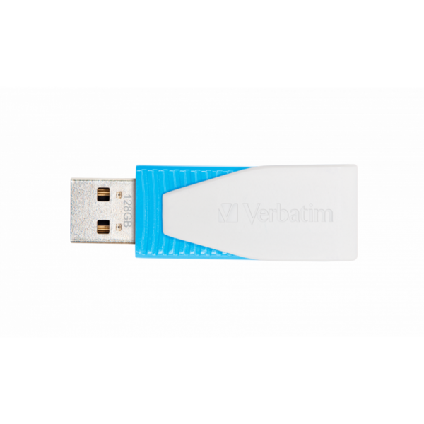 Memorie USB Verbatim SWIVEL, 128GB, USB 2.0, Blue/White