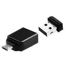 Memorie USB Verbatim Store n Stay Nano, 16GB, USB 2.0 + OTG Adapter, Black