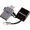 Memorie USB Verbatim Storengo Dual Drive, 64GB, USB 2.0, Black