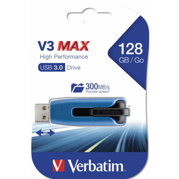 Memorie USB Verbatim Store n go V3 Max, 128GB, USB 3.0, Blue