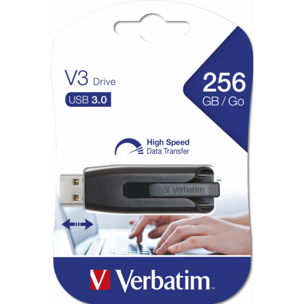 Memorie USB Verbatim Storen go V3, USB 3.0, 256GB, Black