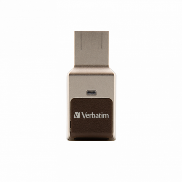 Memorie USB Verbatim Fingerprint Secure, 32GB, USB 3.0, Aluminium