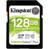 Card Memorie Kingston SDXC Canvas Select Plus, 128GB, Clasa 10 UHS-I U3, V30